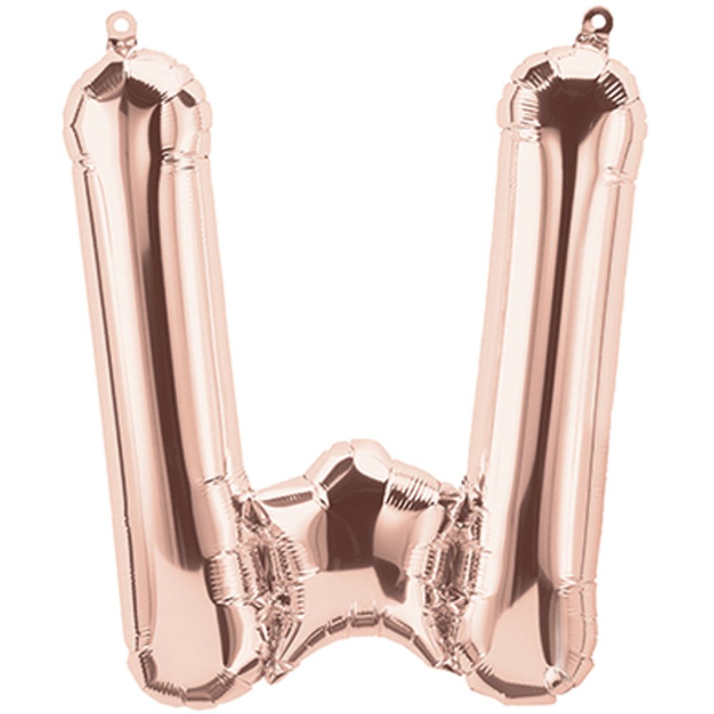 16" LETTER W ROSE GOLD