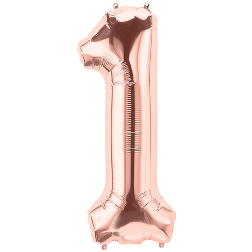 34" NUMBER 1 ROSE GOLD