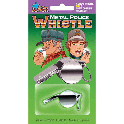 Metal Police Whistle Carded
