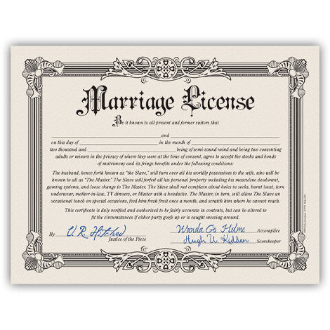 Marriage License