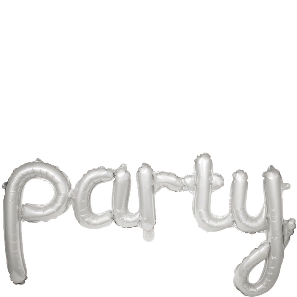 Party foil balloon silver