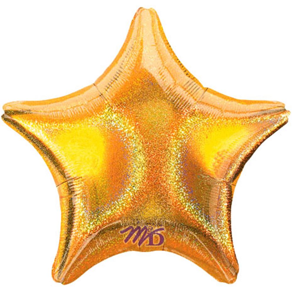 19" Gold Dazzler Star Shape