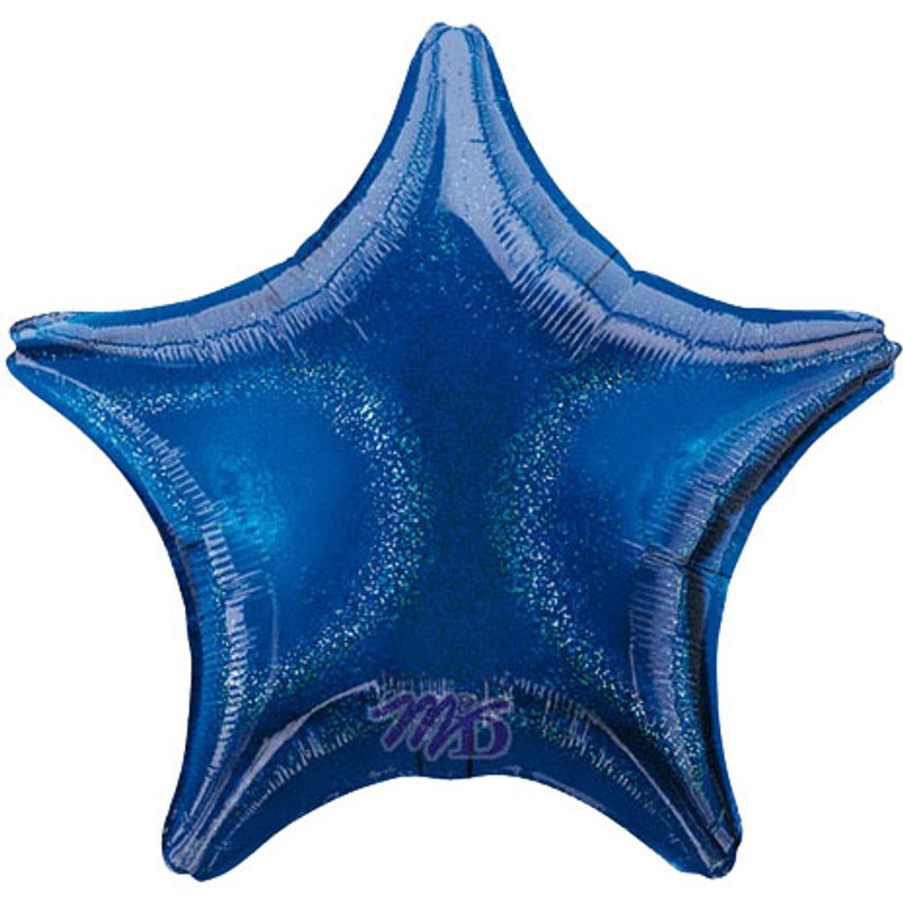19" Blue Dazzler Star Shape
