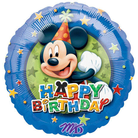 18" Mickey Birthday Stars