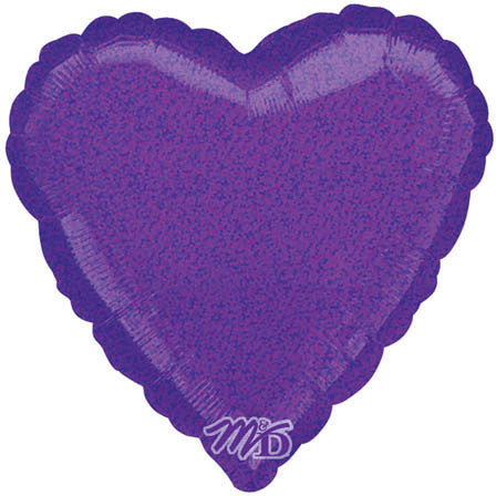 18" Purple Dazzler Heart