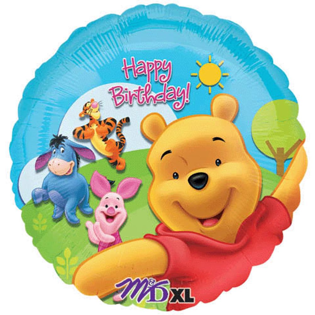 18" Pooh & Friends Sunny Birthday