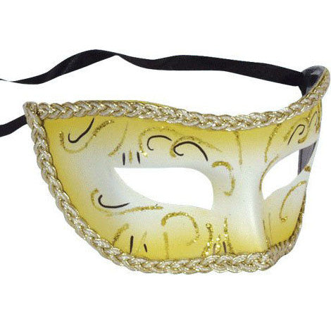White/Gold Half Mask