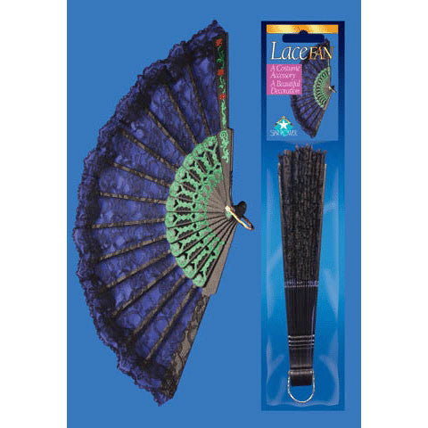 Lacy Transparent Folding Fan 9''