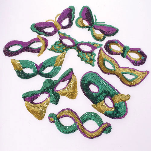 Mardi Gras Sequin Masks