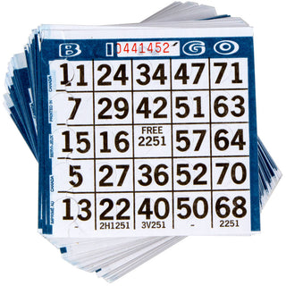 Blue Pushout Bingo Cards (500 ct)