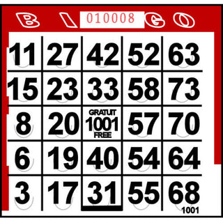 Red Pushout Bingo Cards (500 ct)