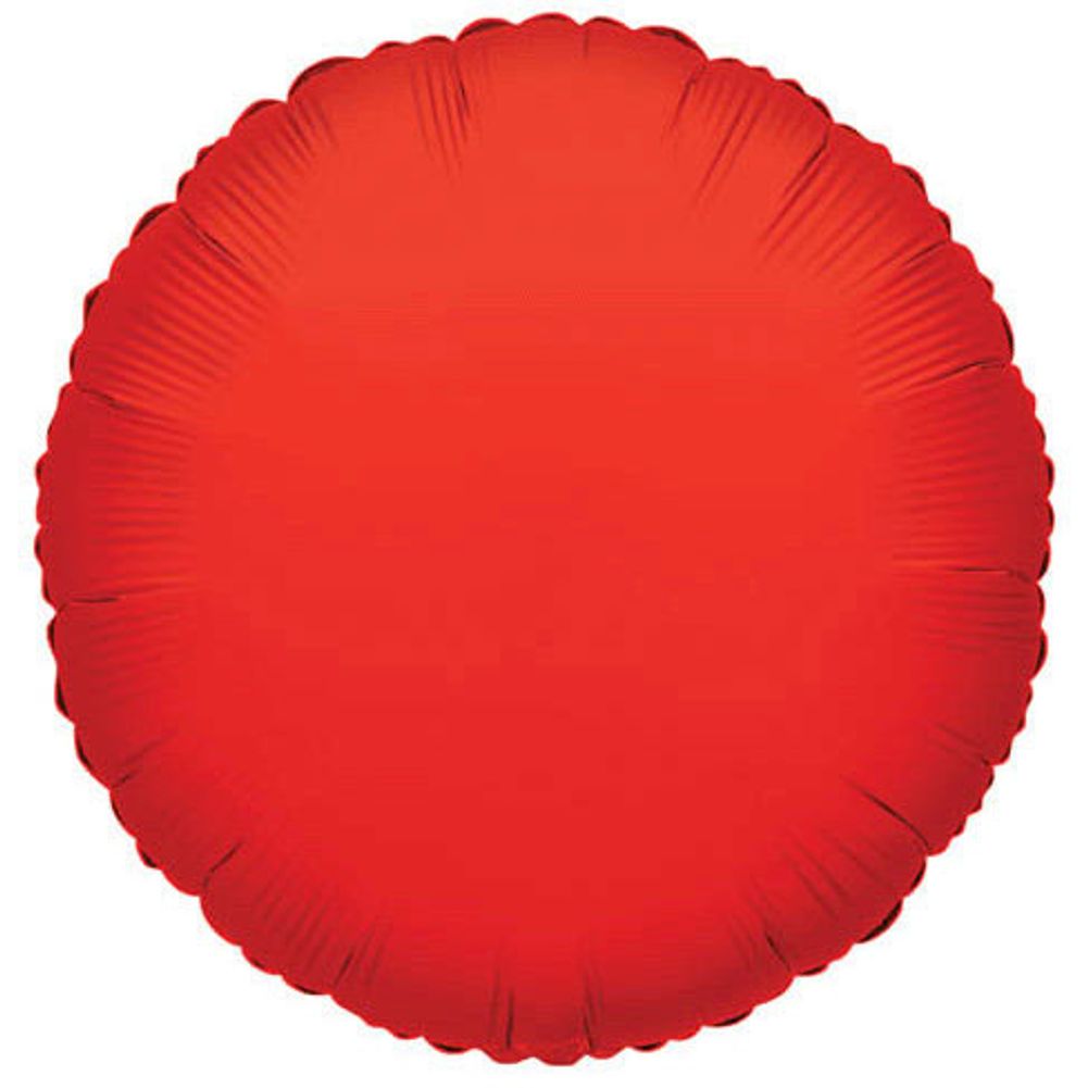 18" Red Round Conver