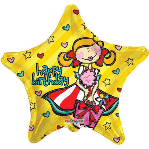 18" Happy House Birthday Girl