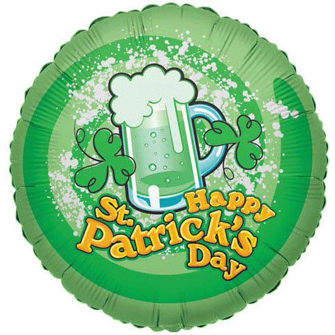 18" St. Patrick's Beer Foil Balloon