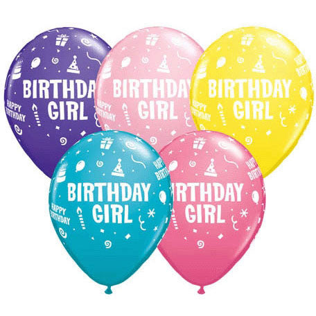 11" Birthday Girl Around (10ct)