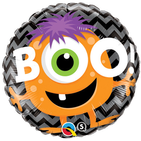 18" Boo Monster Chevron Foil Balloon