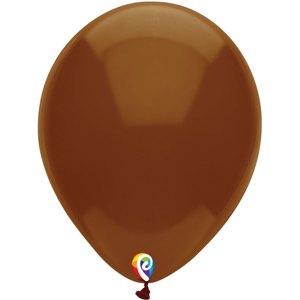 Funsational 12" Cocoa Brown Latex Balloons, 15ct