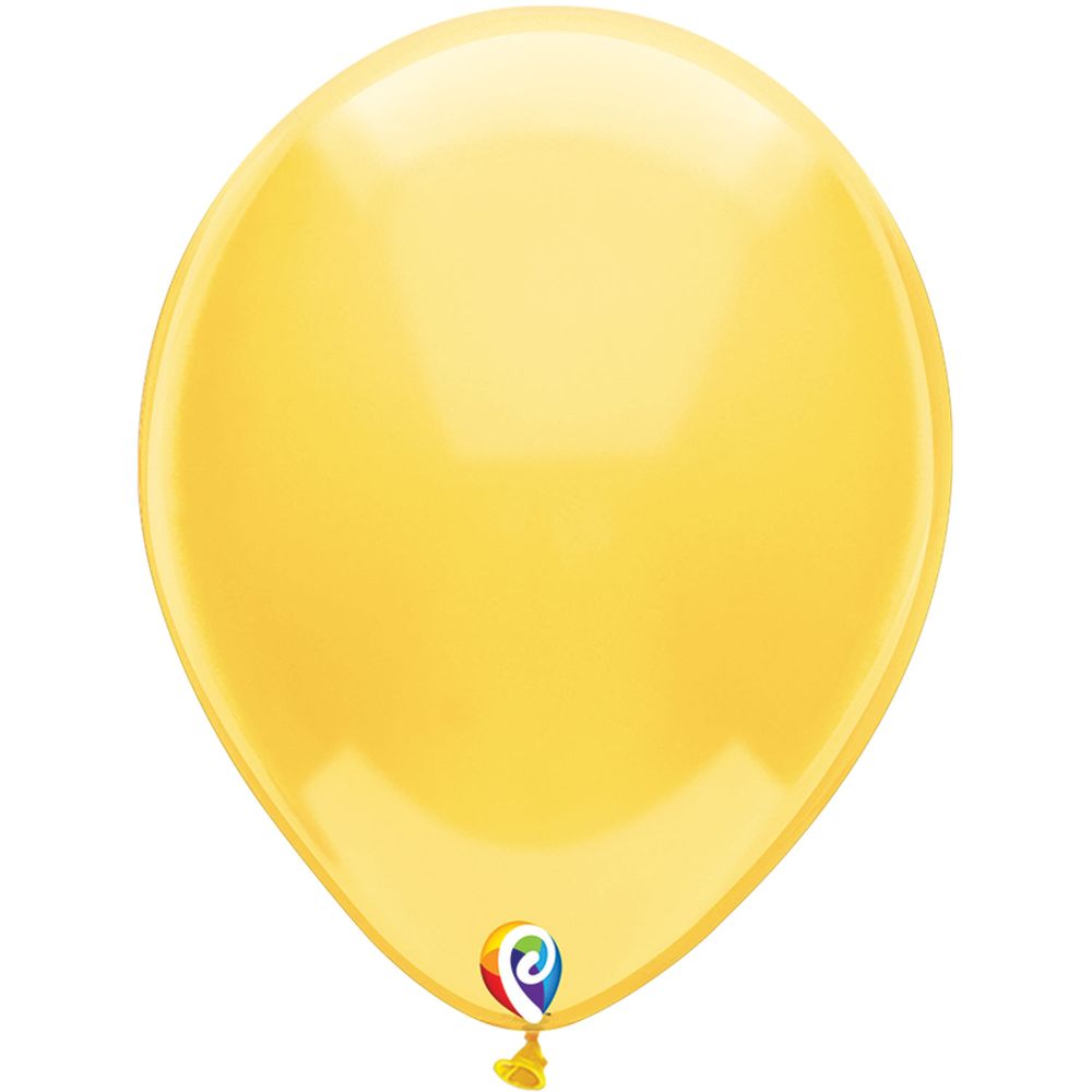 Funsational 12" Crystal Yellow Latex Balloons, 50ct