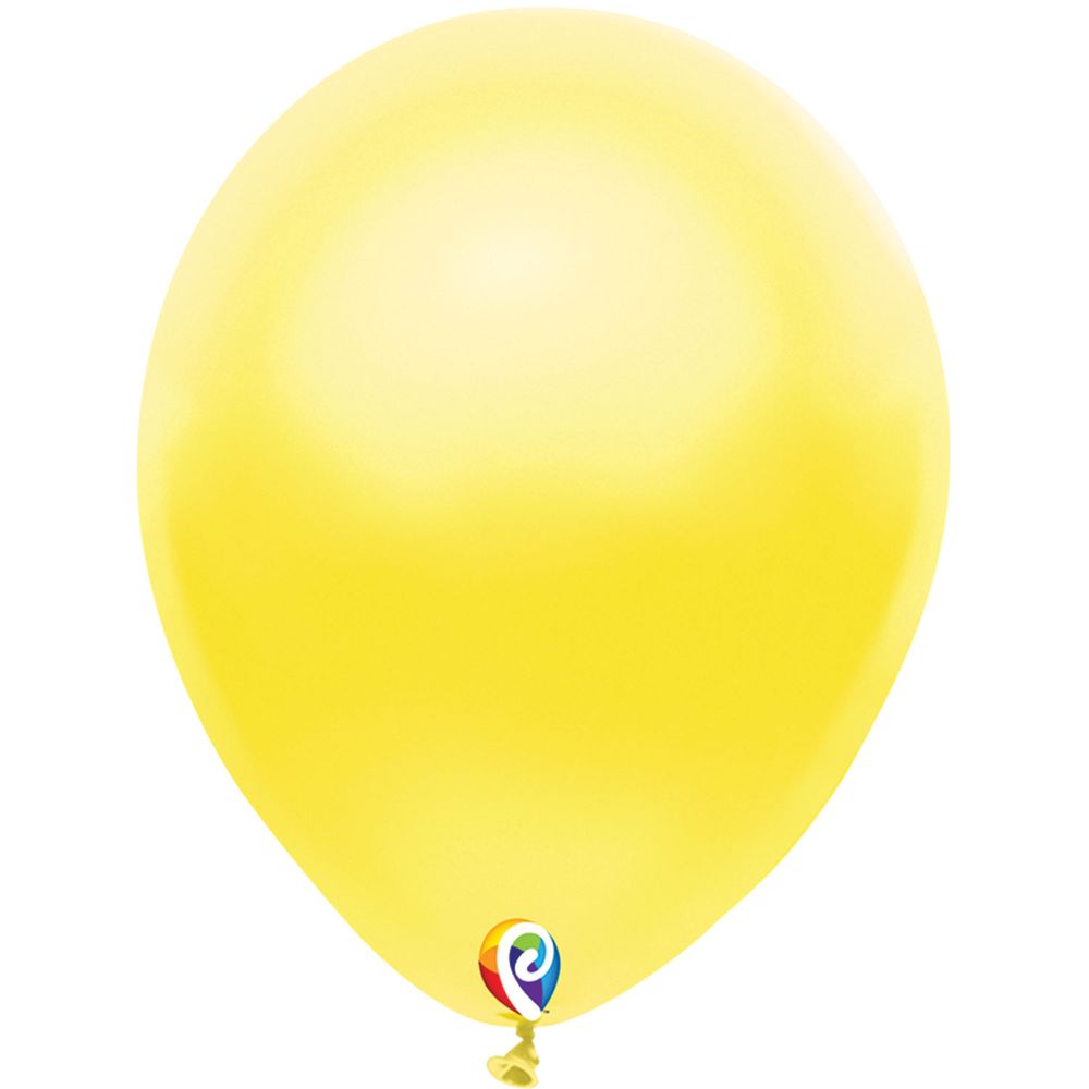 Funsational 12" Pearl Yellow Latex Balloons, 50ct