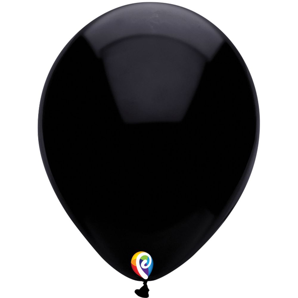 Funsational 12" Pearl Black Latex Balloons, 50ct