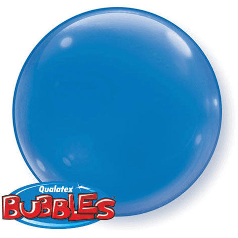 15" Dark Blue Bubble Balloon (4 ct)