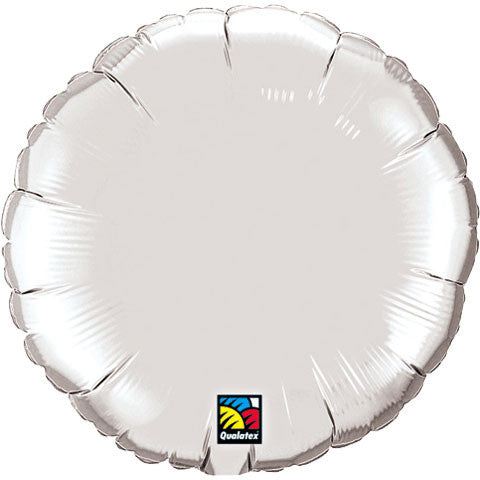 18" Silver Round Foil Balloon