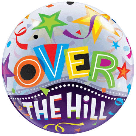 22" Over The Hill Stars Bubble Balloon