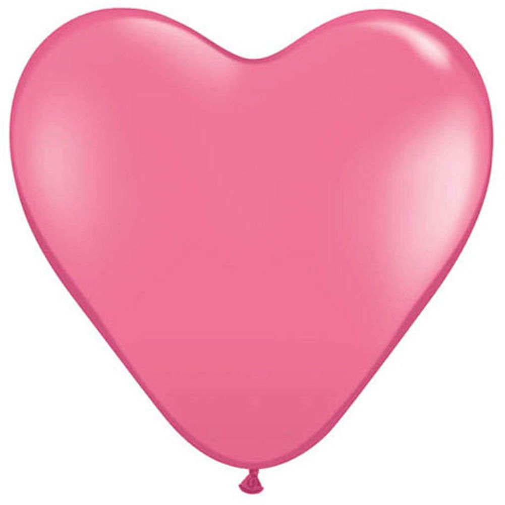 Qualatex 15" Rose Heart Latex Balloons (50ct)