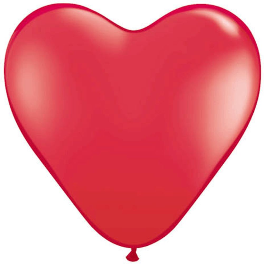 Qualatex 15" Red Heart Latex Balloons (50ct)
