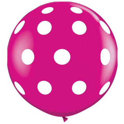 3' Big Polka Dots Wild Berry (2/bag)