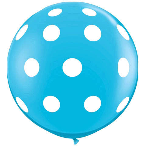 3' Big Polka Dots Robin's Egg Blue (2/bag)