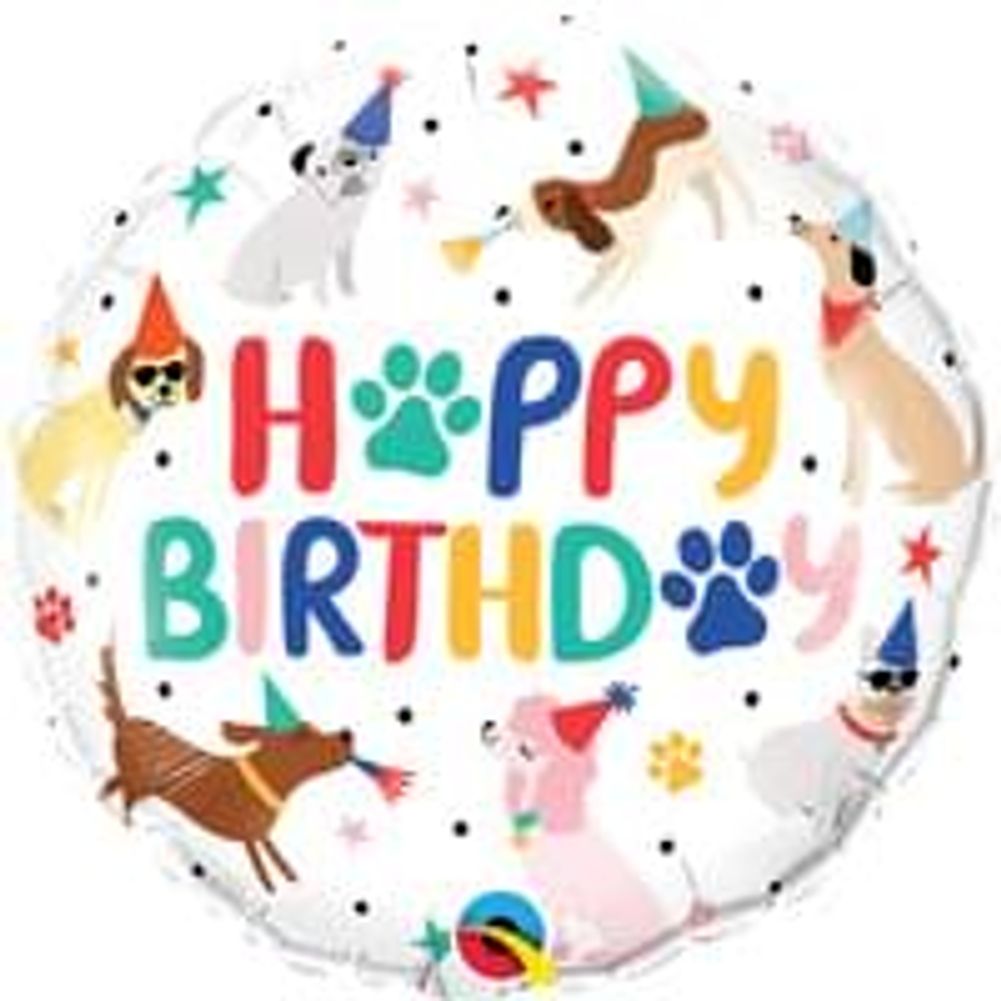 Birthday Party Puppies 18" Foil Balloon (1ct)