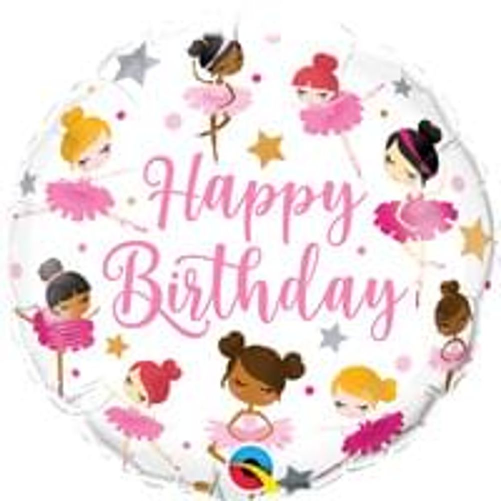 Birthday Ballerinas 18" Foil Balloon (1ct)
