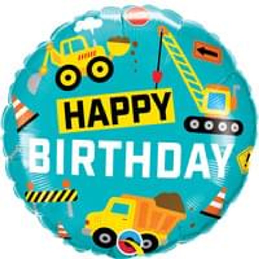 Construction Birthday 18" Foil Balloon (1ct)
