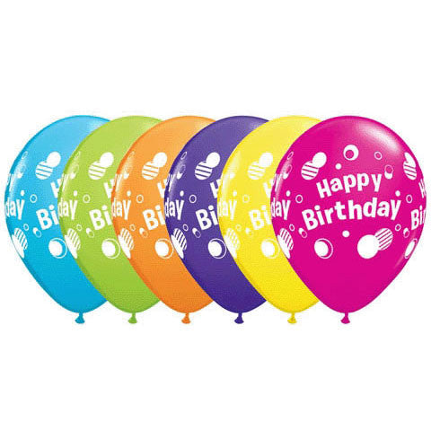 11" Birthday Polka Dots Around