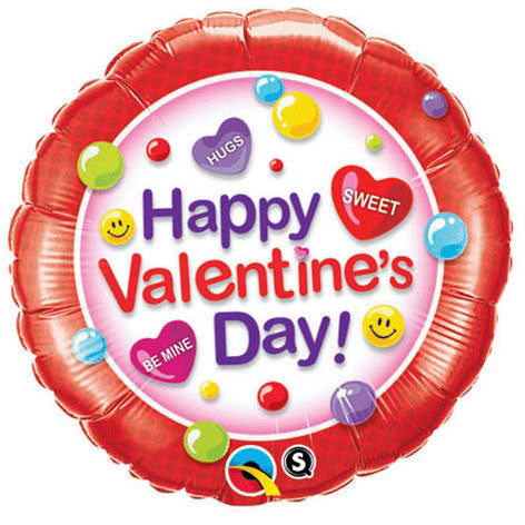 18" Valentine Candy Gumballs Foil Balloon