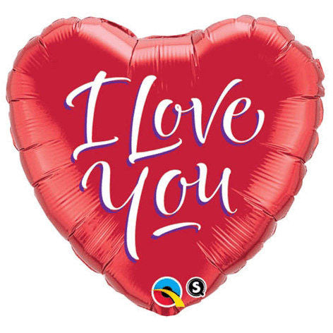 18" I Love You Script Modern