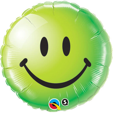 18" Smiley Face Green