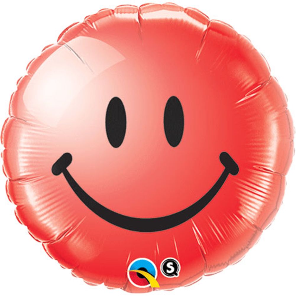 18" Smiley Face Red