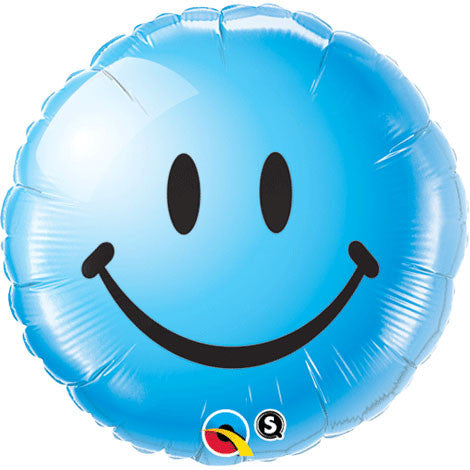18" Smiley Face Blue