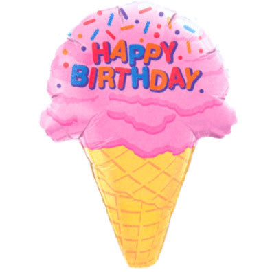 Birthday Ice Cream Cone Shape