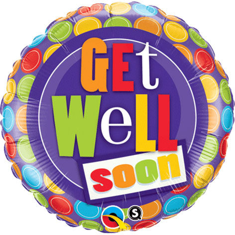 18" Get Well Dot Pattern