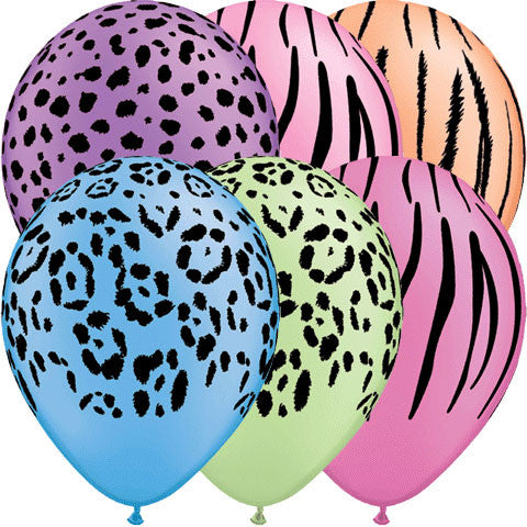 11" Safari Neon Assortment Party Pack (5ct)