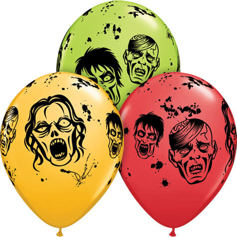 11" Zombies Around Latex Balloons (50ct)
