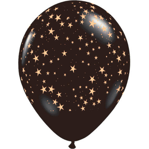 11" Stars Around Onyx Black With Gold Ink