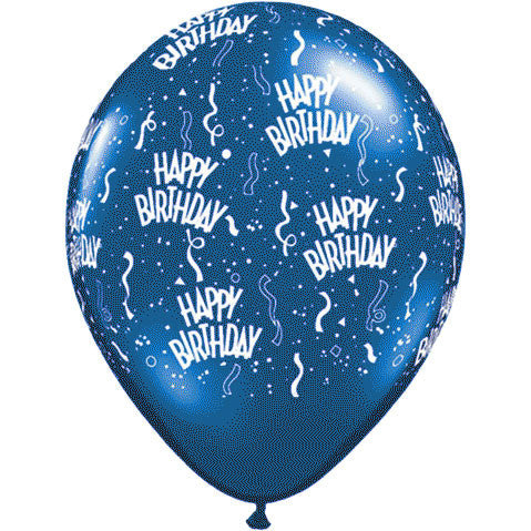 11" Birthday Around Sapphire Blue