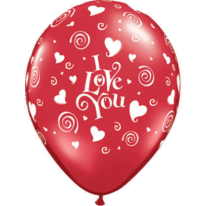 11" I Love You Swirling Hearts Around