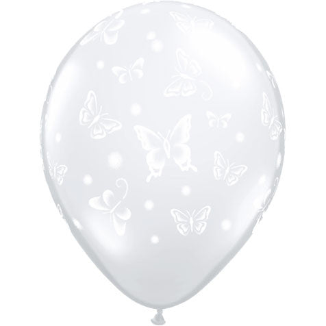 11" Butterflies Around Clear