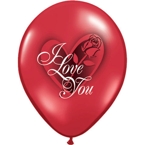 11" I Love You Red Rose