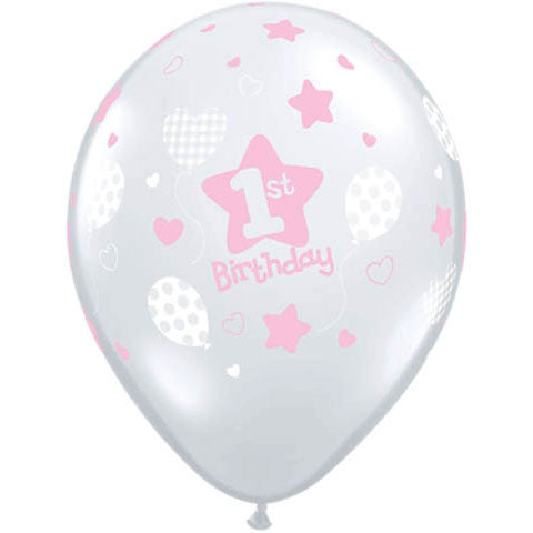 11" First Birthday Girl Soft Patterns